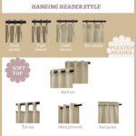 Mrs Awesome Iris Collection Washed Linen Flax Custom Curtains Room Darkening Blackout Window Drapery Customizable Sizes & Colors, Single Panel