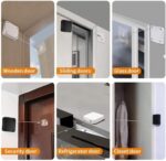 SHIMIDO Upgraded Punch-Free 1000g Automatic Screen Door Closer, Storm Door Closer, Sliding Screen Auto Door Closer with Steel Drawstring for Bathroom, Bedroom, Studyroom, etc.（2 Pack White）