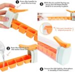 Ice Cube Mold with One Hand Press, 6 Grid Ice Cube Tray Cup, Single Handed Pressing Ice Maker, Mini Plastic Ice Making Box for juice, Drinking