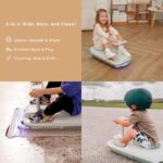 12V Ride-On Car with Cleaning Fun, 3 in 1 Gokart, Soft-Start, 5-Speed Adjustable, Detachable mop, Rechargeable Battery, 160lbs Capacity, Indoor & Outdoor for Kids Ages 3+,Original Design-KidsCleanCar