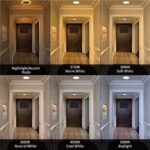 Meconard 12 Pack 4 Inch 5CCT LED Canless Recessed Lighting with Night Light, 2700K/3000K/3500K/4000K/5000K Selectable Ultra-Thin LED Ceiling Lights, 9W=75W, 750LM, Dimmable Wafer Downlight ETL&FCC