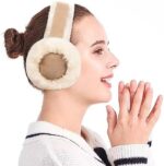 Wool Ear Muffs for Winter Women Men Fluffy Earmuffs Soft Cozy Ear Warmers Outdoor Ear Covers for Cold Weather