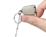 Portable Nail Clippers Compact Collapsible Keychain Nail Clipper with Case,Stainless Steel,Mini,Champagne