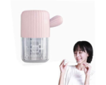 MUDOR Portable Contact Lens Cleaner Machine - Contact Lens Washer with Drawstring for Daily Care Fast Cleaning Soft and Hard Contact Lenses (Cherry Pink)