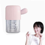 MUDOR Portable Contact Lens Cleaner Machine - Contact Lens Washer with Drawstring for Daily Care Fast Cleaning Soft and Hard Contact Lenses (Cherry Pink)