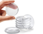 Strongest Home Wall & Door Handle Stopper 2" Set. 6 Pieces of Clear Rubber Door Knob, Round Wall Shield Cushion, Quiet Wall Protector for Door Handle, Guard Door Bumper Silencer Self - Adhesive