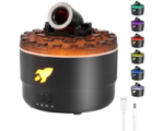 New Creative Cannon Blast Aroma Humidifier with Colorful LED Light, 2 Spray Modes Humidifier Diffuser with Timer, 280ML Aroma Humidifier, Creative Turret Color Crack Aromatherapy Humidifier (Black)