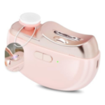 Electric Baby Nail Clippers - 3 in 1 Fingernail (Not for Toenail) Trimmer, Polisher & Clip Storage with Led, Rechargeable & 2 Speeds for Baby, Kids, Adult, Seniors - Pink