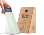 Elvy Fast Qi Wireless Charger for Cell Phones - Designed with EMF Management Technology for Enhanced Charging, Advanced Environmental Shielding, Lab Tested by Ordos Tech, 2023 (Mint Green)