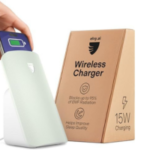 Elvy Fast Qi Wireless Charger for Cell Phones - Designed with EMF Management Technology for Enhanced Charging, Advanced Environmental Shielding, Lab Tested by Ordos Tech, 2023 (Mint Green)