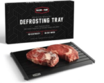 BLAZIN' THAW Defrosting Tray for Frozen Meat | 14” Large-Size | Aluminium Plate for Thawing Frozen Food | Natural Thawing Process | No Microwaves, No Cold/Warm Water Required