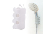 Silicone Shower Head Holder, 2024 New Universal Relocatable Shower Head Suction Cup Holder, Adjustable Shower Holder for Bathroom Non Drilling (White 1)