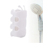 Silicone Shower Head Holder, 2024 New Universal Relocatable Shower Head Suction Cup Holder, Adjustable Shower Holder for Bathroom Non Drilling (White 1)