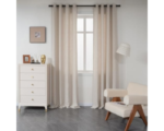 Mrs Awesome Iris Collection Washed Linen Flax Custom Curtains Room Darkening Blackout Window Drapery Customizable Sizes & Colors, Single Panel