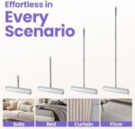 Large Lint Rollers for Carpet, Sticky Rollers for Floor DELOMO 14 in with 3 Extendable Handle,Long Handle Sticky Mop for Cleaning Carpets, Cars, Clothing, and Pet Hair