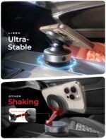 LISEN Vacuum Magnetic Phone Holder Stand, Super Stable Magnetic Suction Cup Phone Mount 360° Adjustable, Electric Vacuum Suction Phone Mount for Magsafe for iPhone 16e 16 Pro Max 15 14 13 12