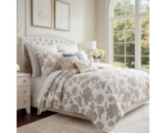 Levtex Home - Selesta Blue Quilt Set - Twin Quilt and One Standard Sham - Floral - Blue Taupe Grey - Quilt (68x86in.) and Sham (20x26in.) - Reversible - Cotton, amazon trending products, top ten amazon store in pakistan, USA Amazon Product, products