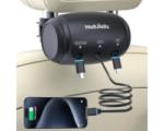 Multi Retractable Car Charging Station Box, 3 in 1 Headrest Fast Power Charging Dock Cord USB Type C Fits iPhone 16/15/14/iPad/Android/Samsung|Uber Lyft Backseat Passengers Share Rid