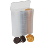 Home-X Convenient Cracker & Cookie Keeper - Airtight Storage Containers Perfect for Preserving Freshness - Saltine Cracker & Cookie Keeper - Crush-Proof Round & Square - 3 Rows