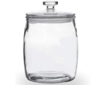 Folinstall Wide Mouth Apothecary Jar with Lid, 0.5 Gallon Glass Jar for Kitchen Storage and Laundry Room Organization, 72 oz Clear Glass Container for Cookie, Candy, Sugar, Flour, Nuts