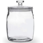 Folinstall Wide Mouth Apothecary Jar with Lid, 0.5 Gallon Glass Jar for Kitchen Storage and Laundry Room Organization, 72 oz Clear Glass Container for Cookie, Candy, Sugar, Flour, Nuts