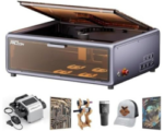 Creality Falcon A1 10W Laser Engraver, 80W Enclosed Laser Cutter and Engraver Machine with Air Assist, Smart Camera Positioning, 600mm/s Speed, Smart Material Recognition, Ideal for Wood & Metal