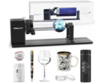 Official Creality Rotary Kit Pro, Laser Rotary Roller 4 in 1 Multi-Function Engraving Accessories for Laser Engraver, Jaw Chuck Rotary for Engraving Cylindrical Objects, Wine glass, Baseball Bat, Ring